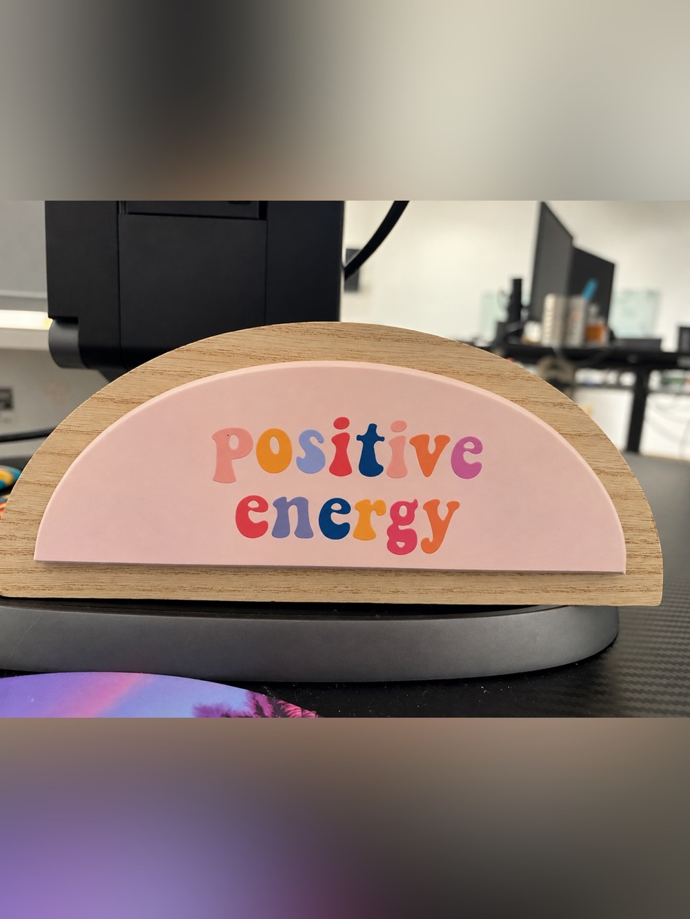 Positive Energy Desk Sign Decor